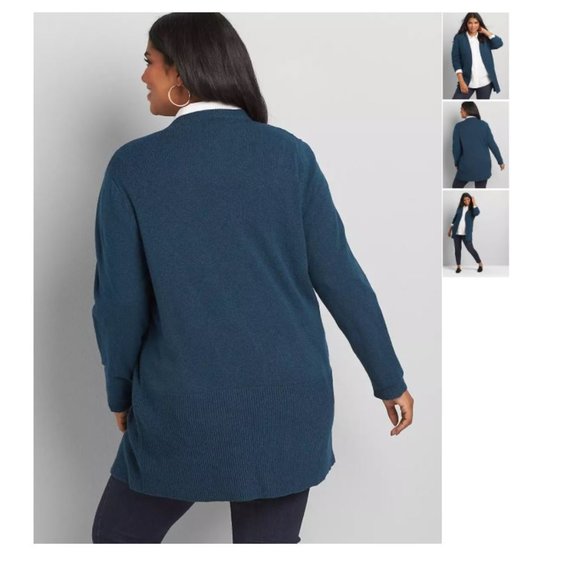 🌟 HP 🌟 Lane Bryant Open-Front Cardigan - 14/16 - Picture 2 of 6